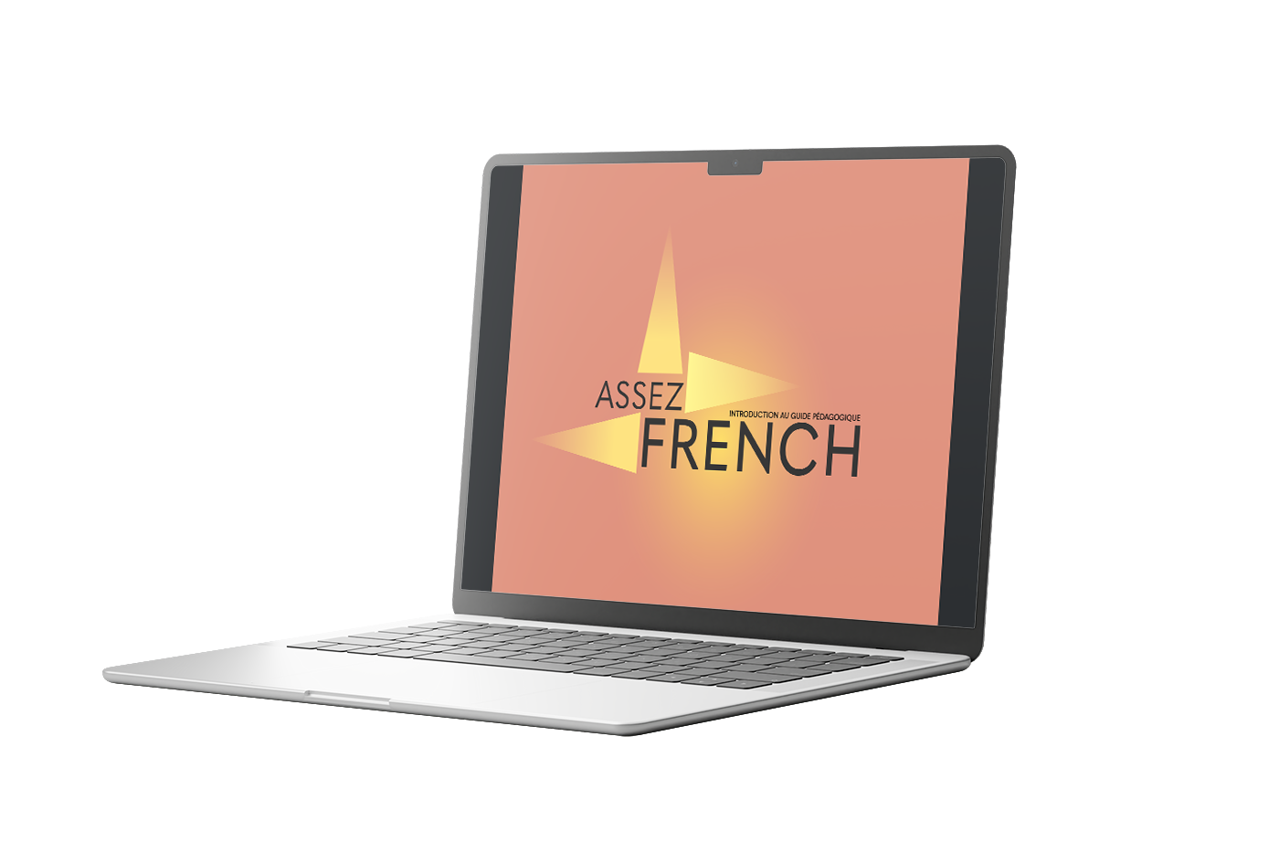 Laptop view of Assez French guide