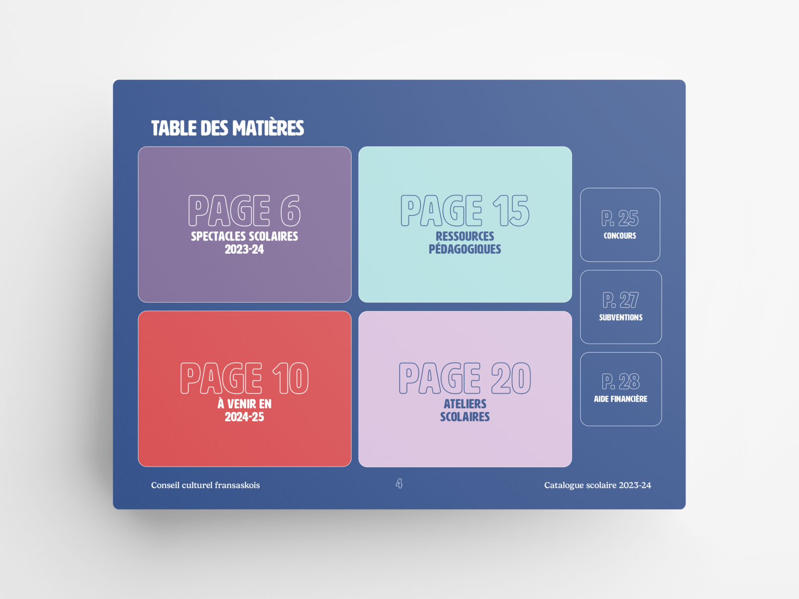 Catalogue scolaire CCF
