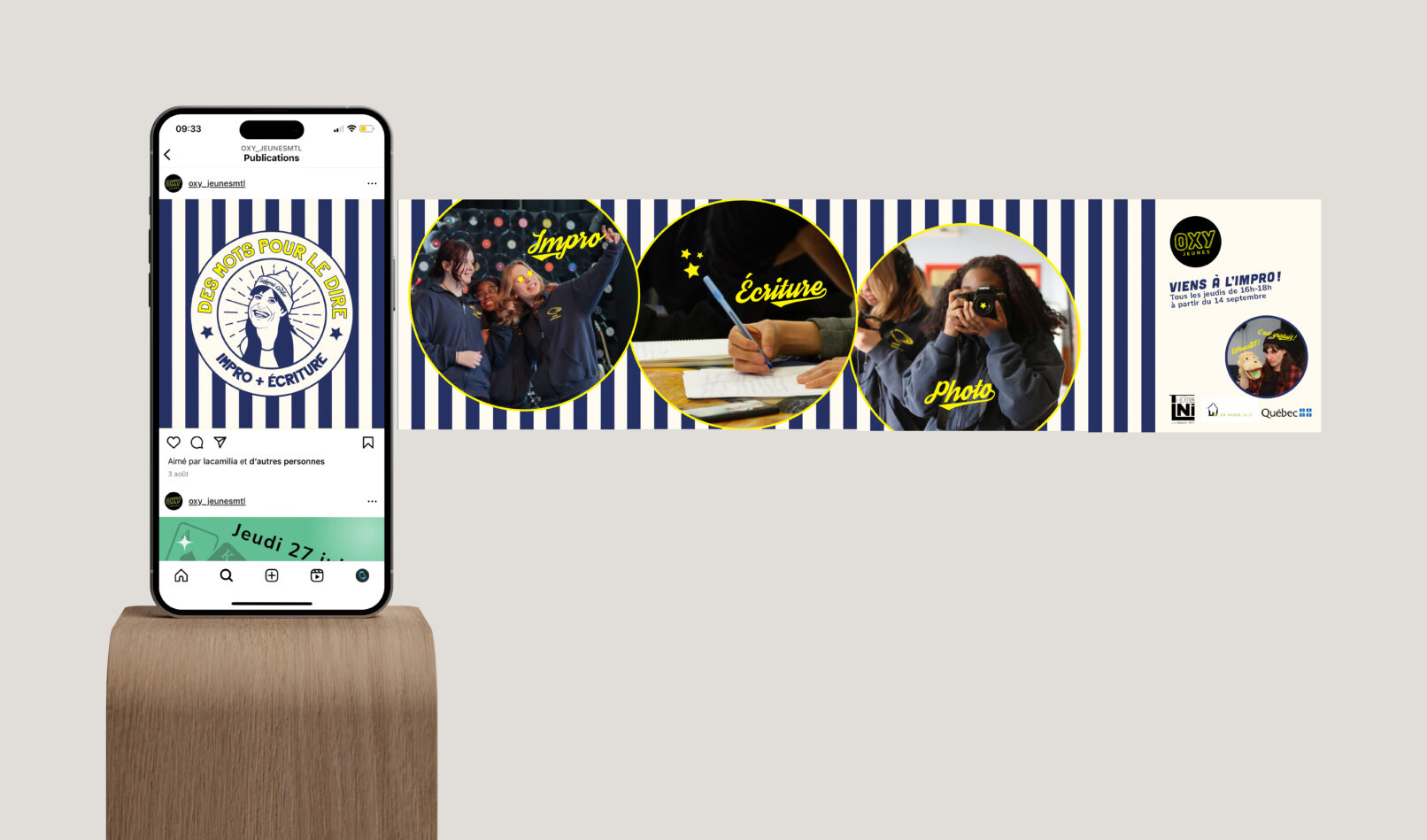 Médias sociaux de l'atelier «Des mots pour le dire» par Oxy-Jeunes