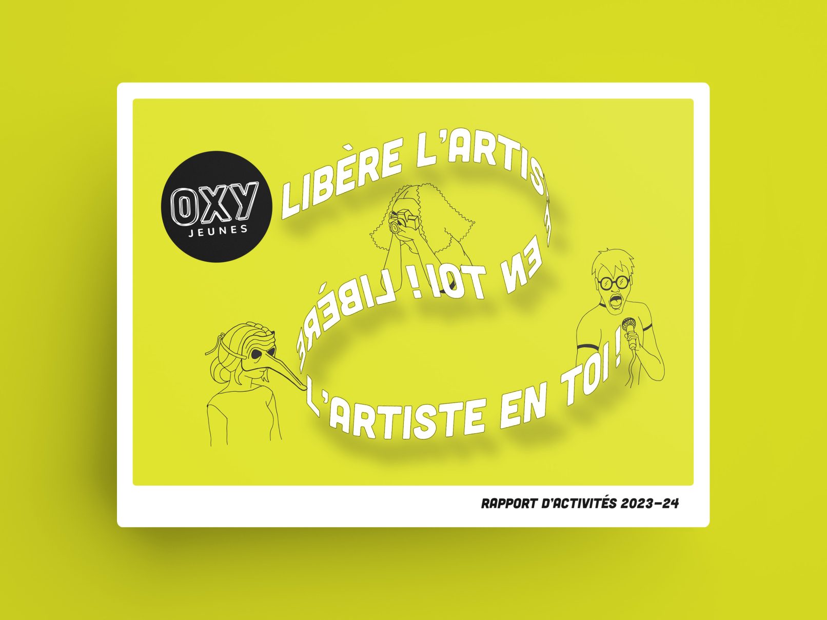 Rapport annuel Oxy-Jeunes 2024, design par Sophie Ouch