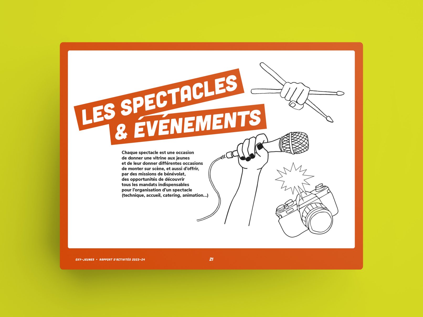 Rapport annuel Oxy-Jeunes 2024, design par Sophie Ouch