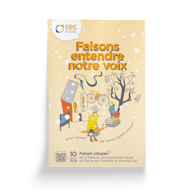 Affiche du forum citoyen piloté par le CDC de la Pointe