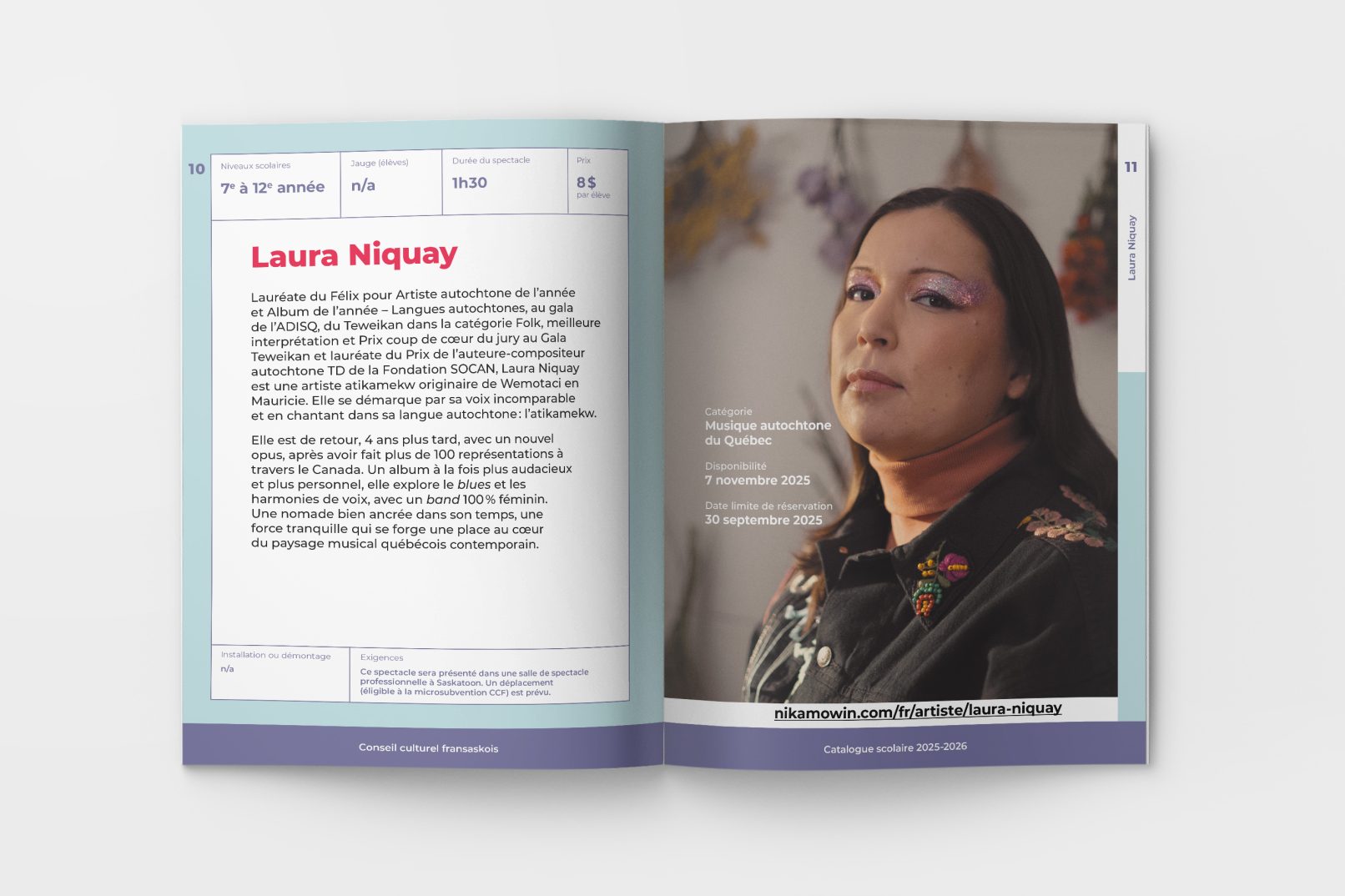 Catalogue scolaire 25-26 du Conseil culturel fransaskois par Sophie Ouch