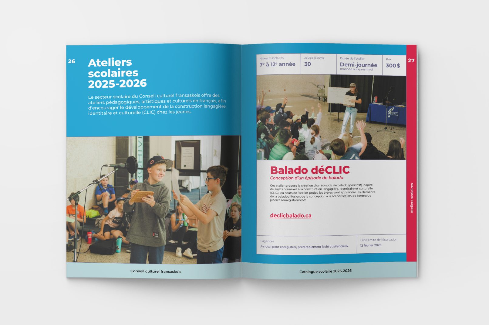 Catalogue scolaire 25-26 du Conseil culturel fransaskois par Sophie Ouch