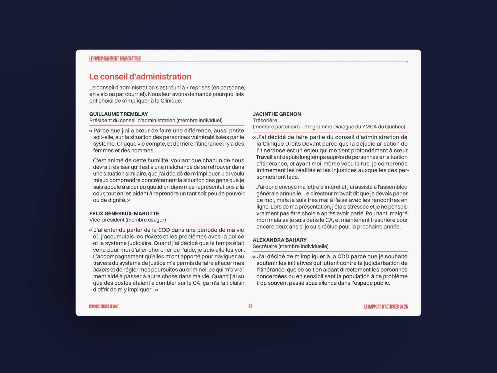 Rapport annuel de la Clinique Droits devant