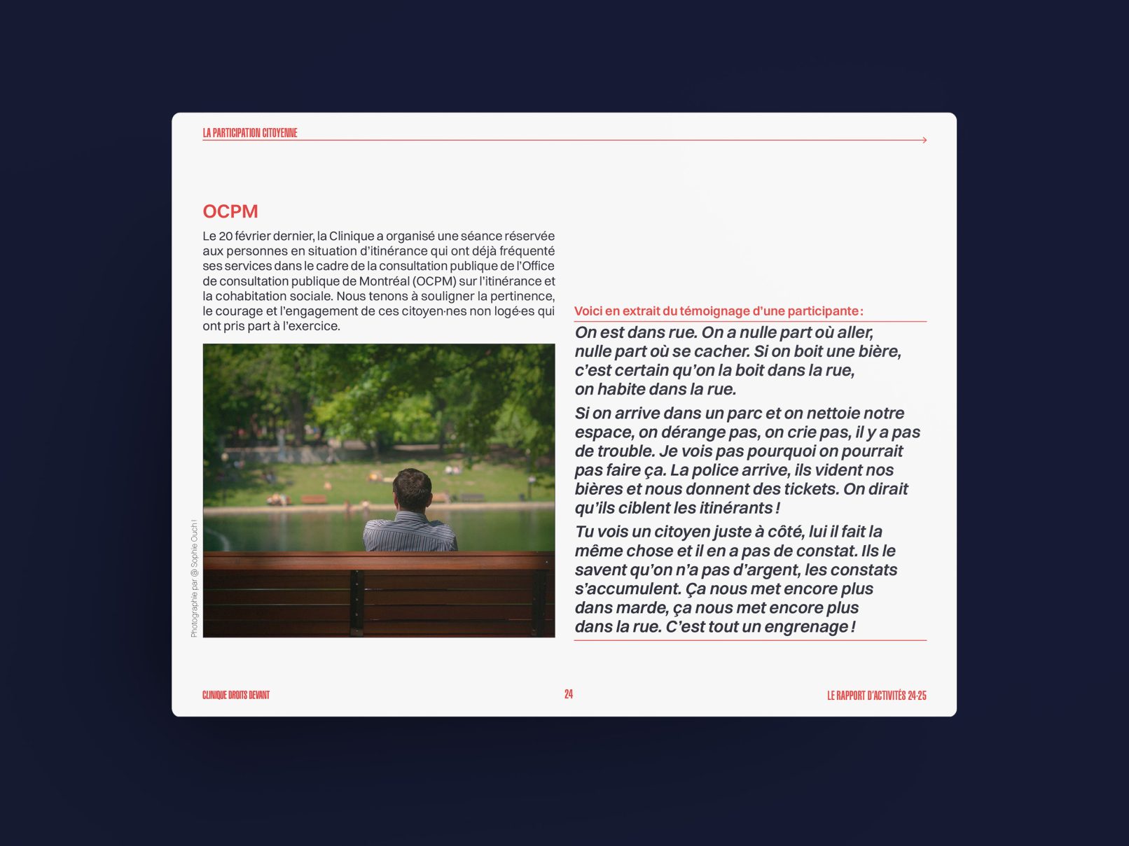 Rapport annuel de la Clinique Droits devant