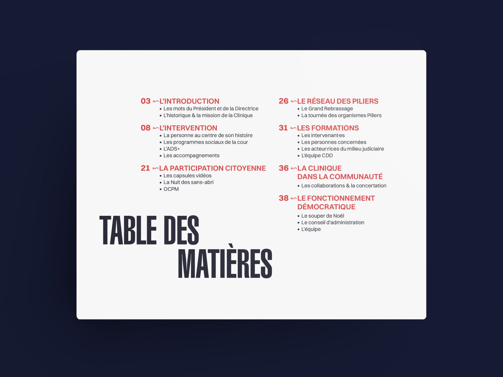 Rapport annuel de la Clinique Droits devant