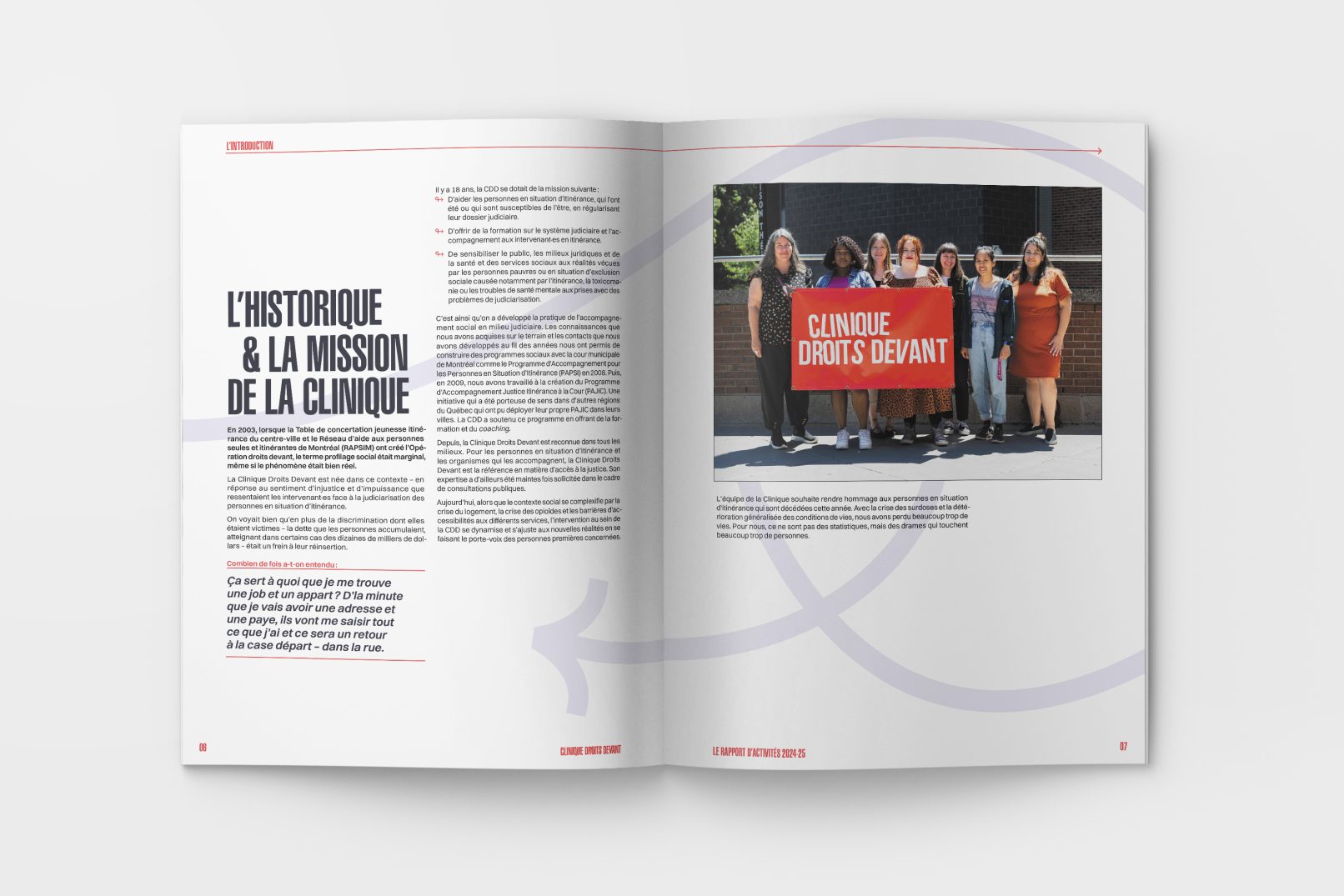 Rapport annuel de la Clinique Droits devant