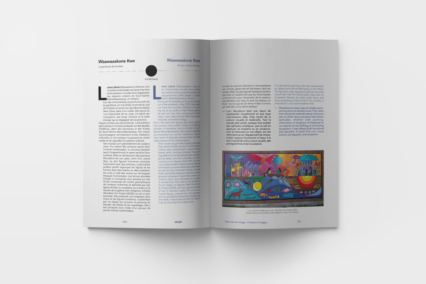 pages layout of Relier book
