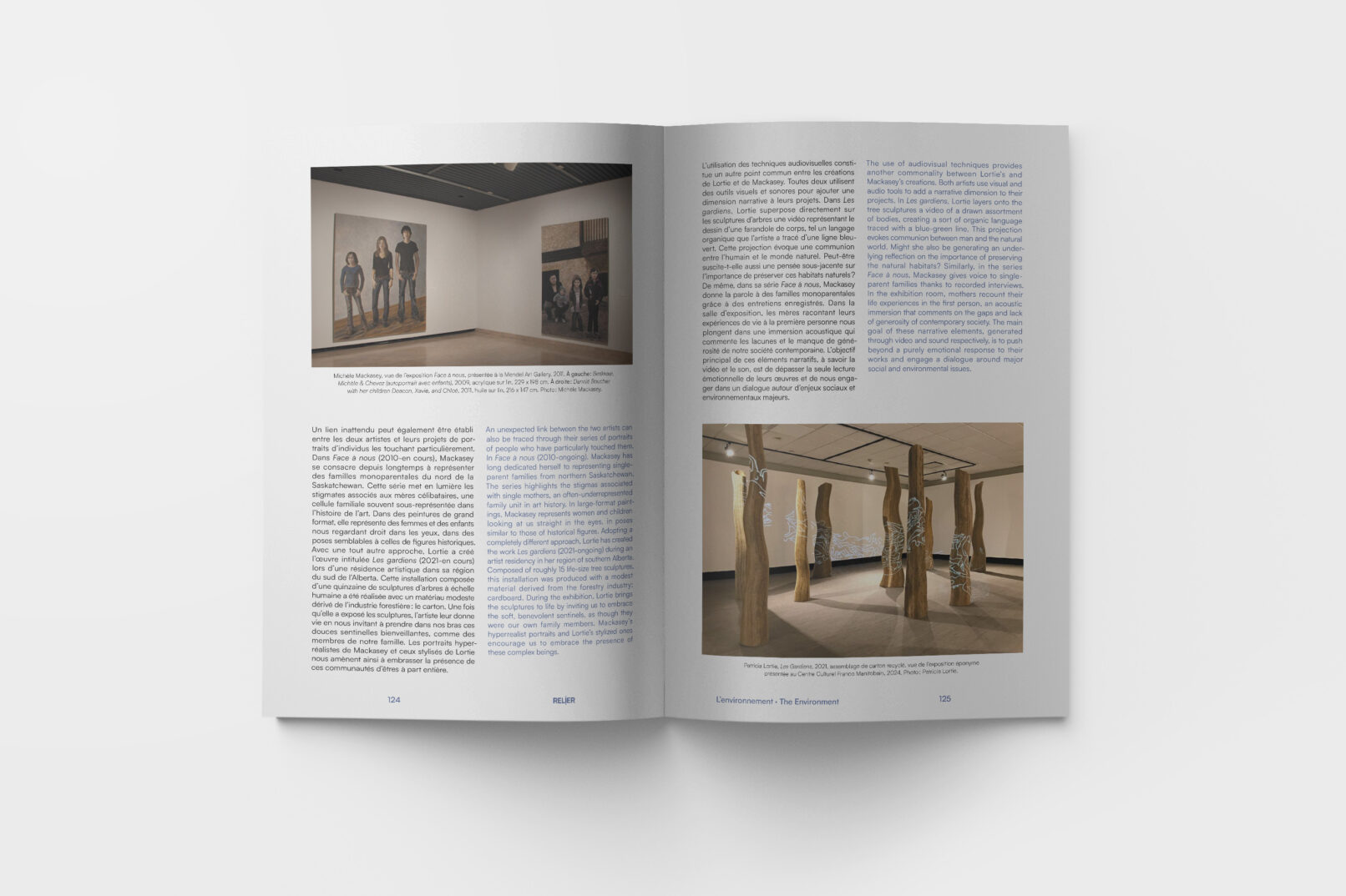 pages layout of Relier book