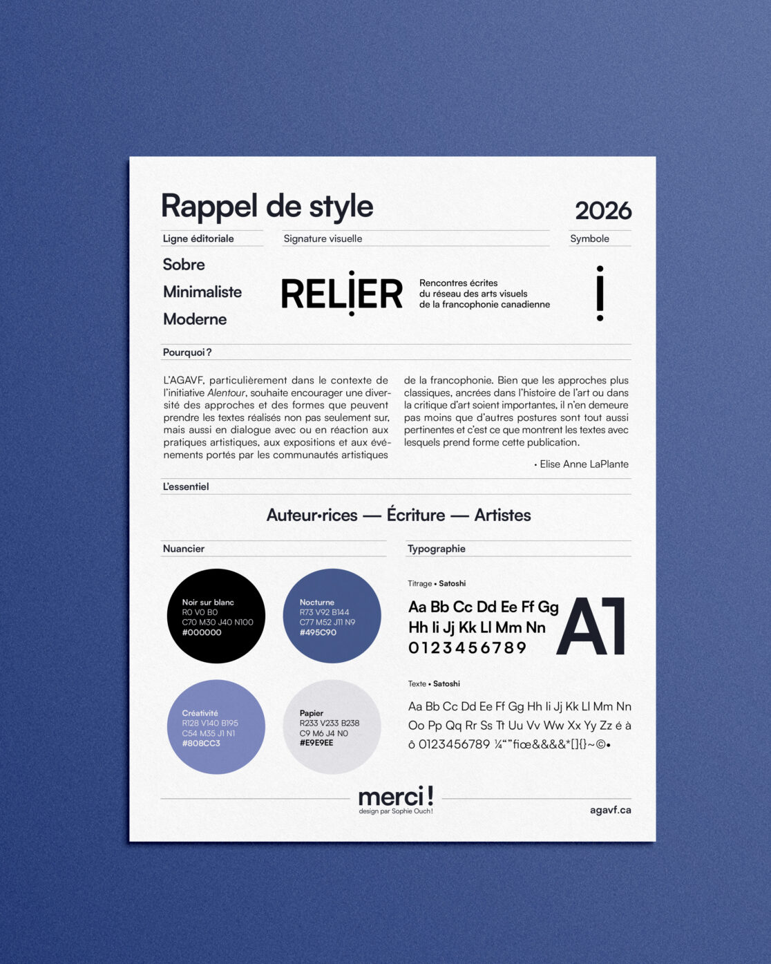 signature visuelle de Relier