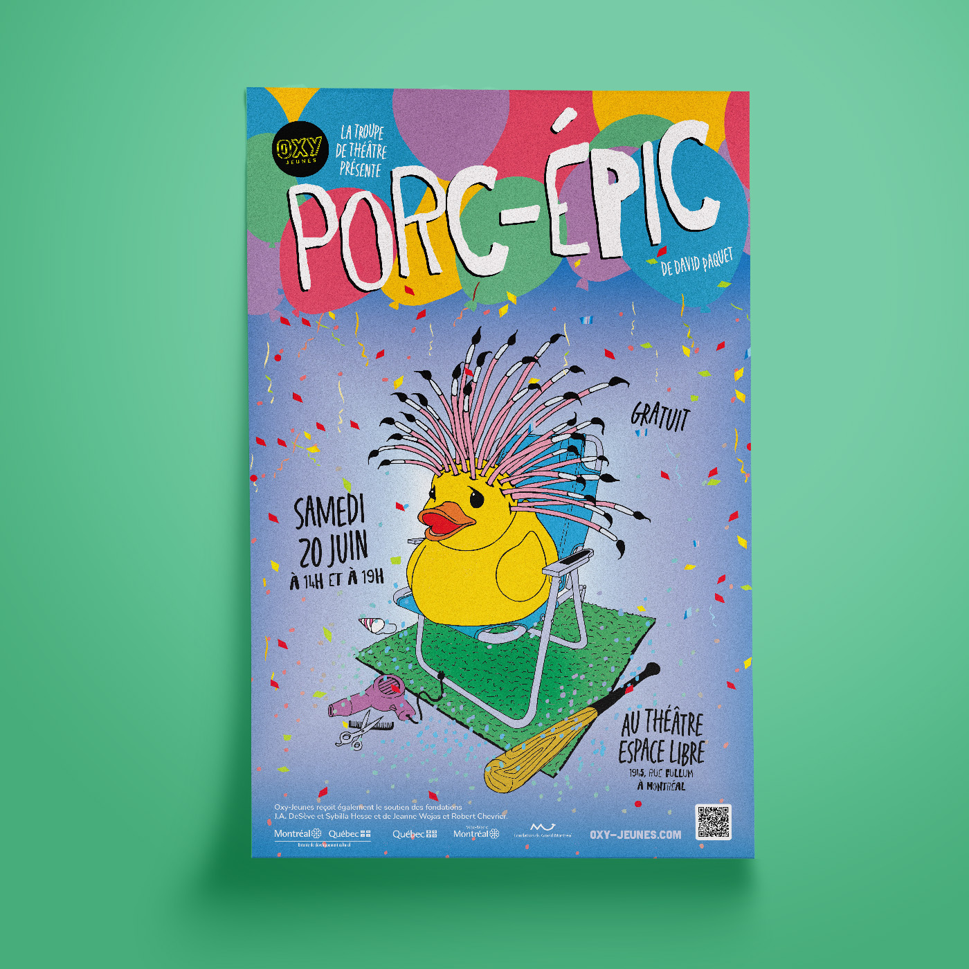 poster design of Porc-épic